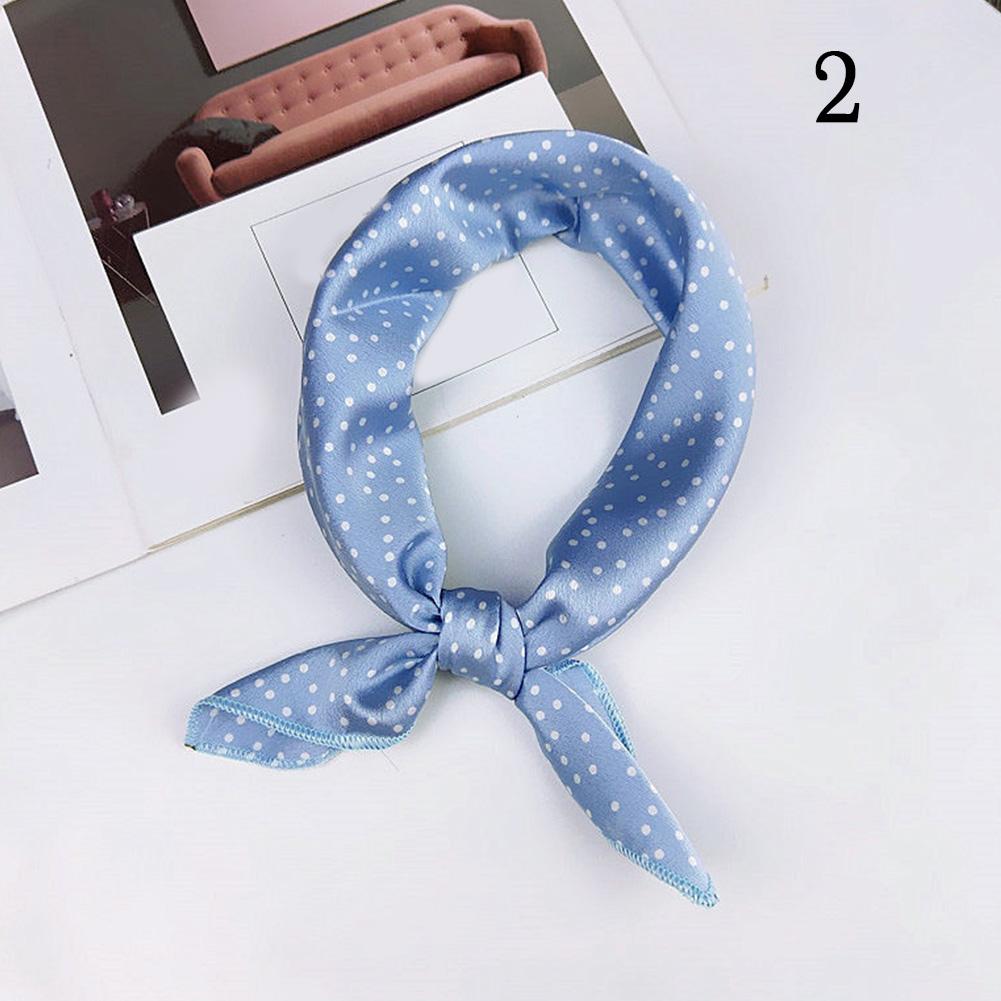 Vintage stribet lille silketørklæde koreansk stil firkantede tørklæder hals tyndt hår tørklæde blødt lommetørklæde hårbånd dekorativt: 2 (50 x 50cm)