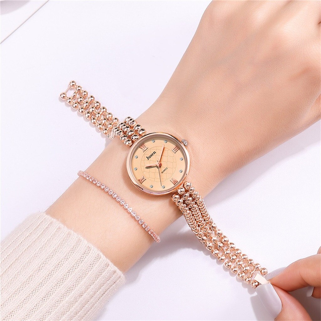 Romantic watches for women Simple Casual Bracelet Watch Quartz Stainless Steel Mesh Belt Band WristWatche Relogio Female