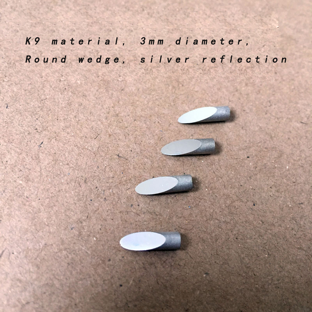 Espejo óptico en forma de cuña inclinado plano Chapado en plata, película reflectante, cuña Triangular reflectante, cilíndrica Triangular