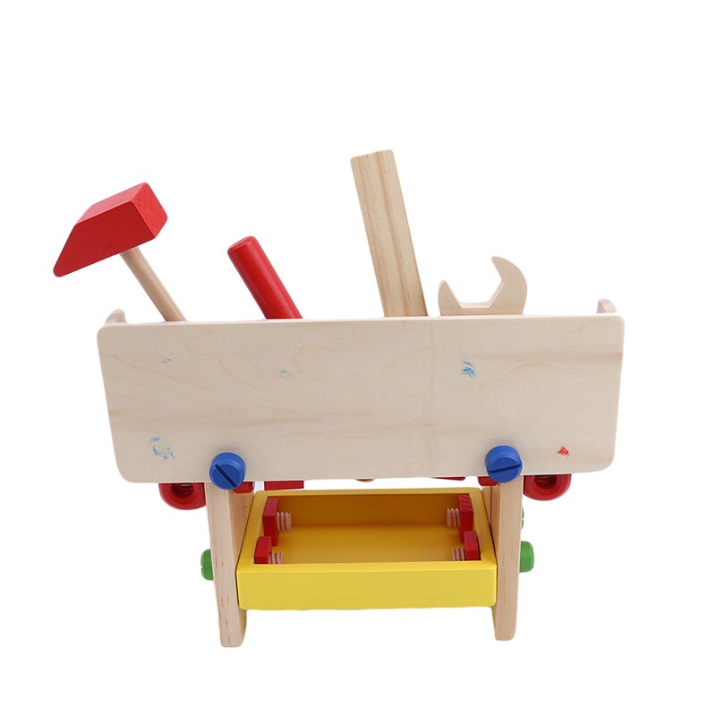 Ragazzi Strumento di Manutenzione Set di Legno Intellettuale Scatola di Strumenti di Costruzione per Carpenteria Combinazione Dado di Legno Del Giocattolo Del Bambino Giocattolo Educativo