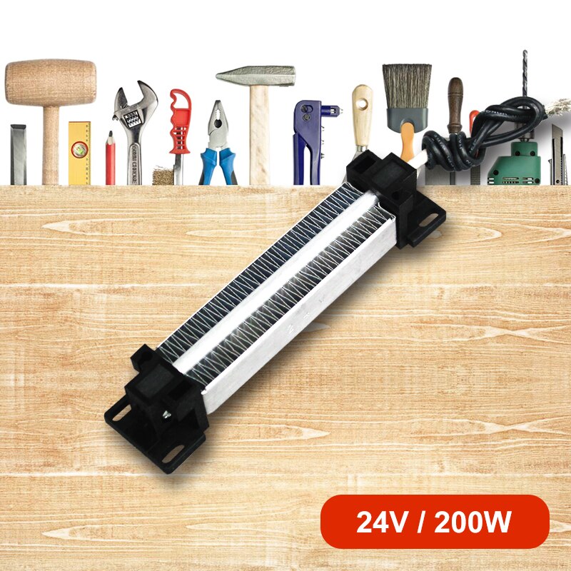 200W AC DC 24V Insulated PTC ceramic air heater constant temperature heating element 140*32*26mm