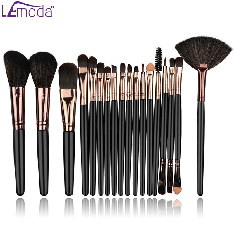 Lemoda-Juego de brochas de maquillaje , Kit de pinceles de maquillaje para base en polvo, sombra de ojos, herramientas cosméticas