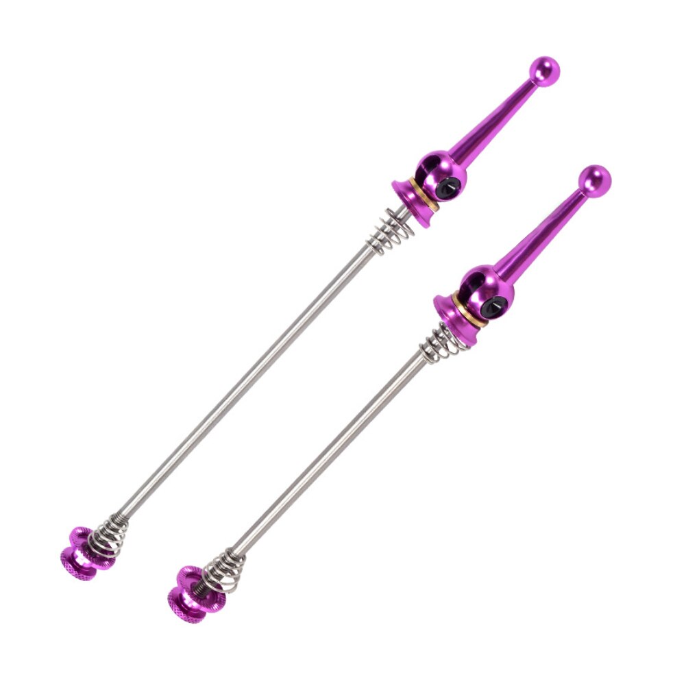 Quick Release Rod1 Pair Bicycle Wheel Quick Release Hub Front Rear Axle Skewer Set Titanium Alloy Accessories For MTB Road Bike: Purple