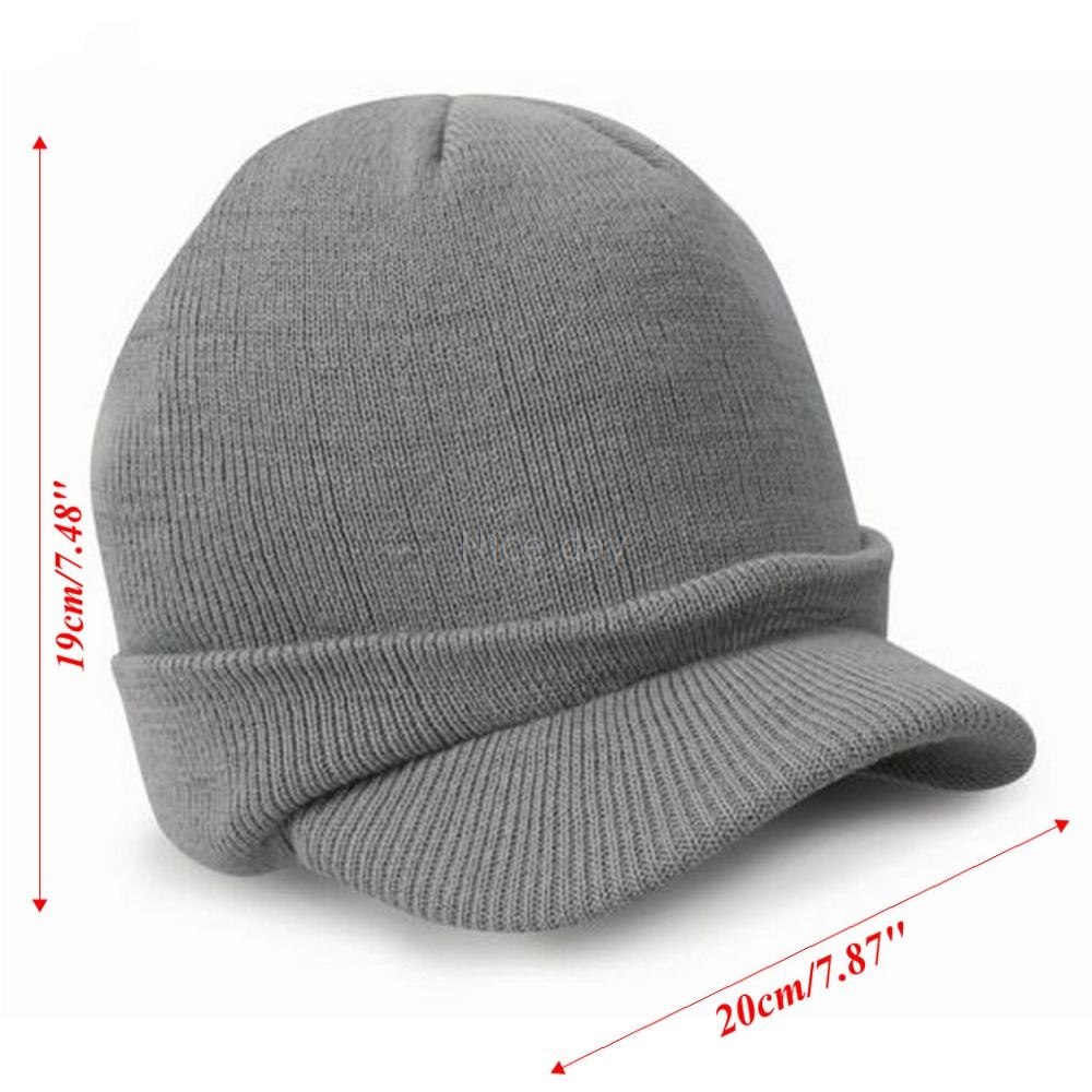 Männer Frauen stricken ausgebeult Mütze Übergröße Winter Hütte Ski Slouchy schick Baseball Kappe F12 20