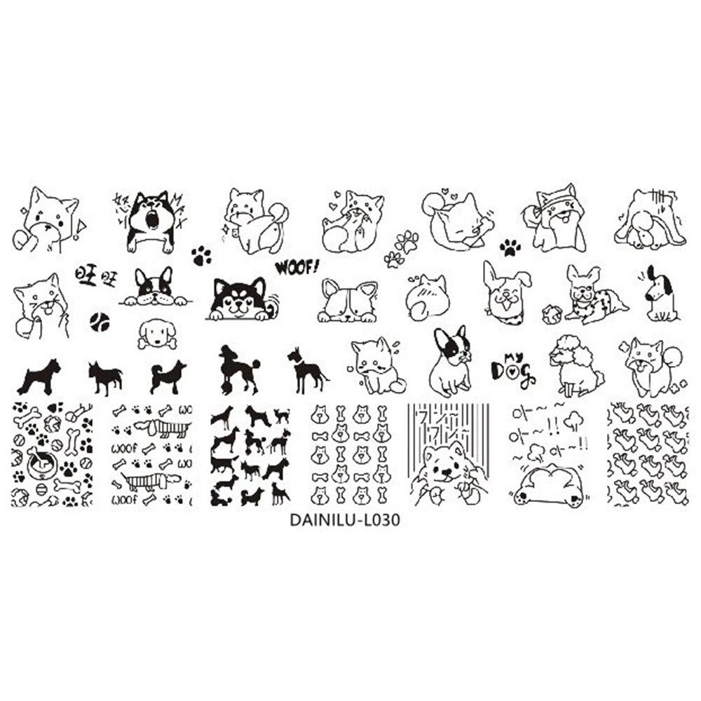 Geometrische Patroon Nagel Stempelen Plaat Nail Art Image Tekening Platen Stamper Schilderen Tool Rvs Dieren Foto &#39;S: 5