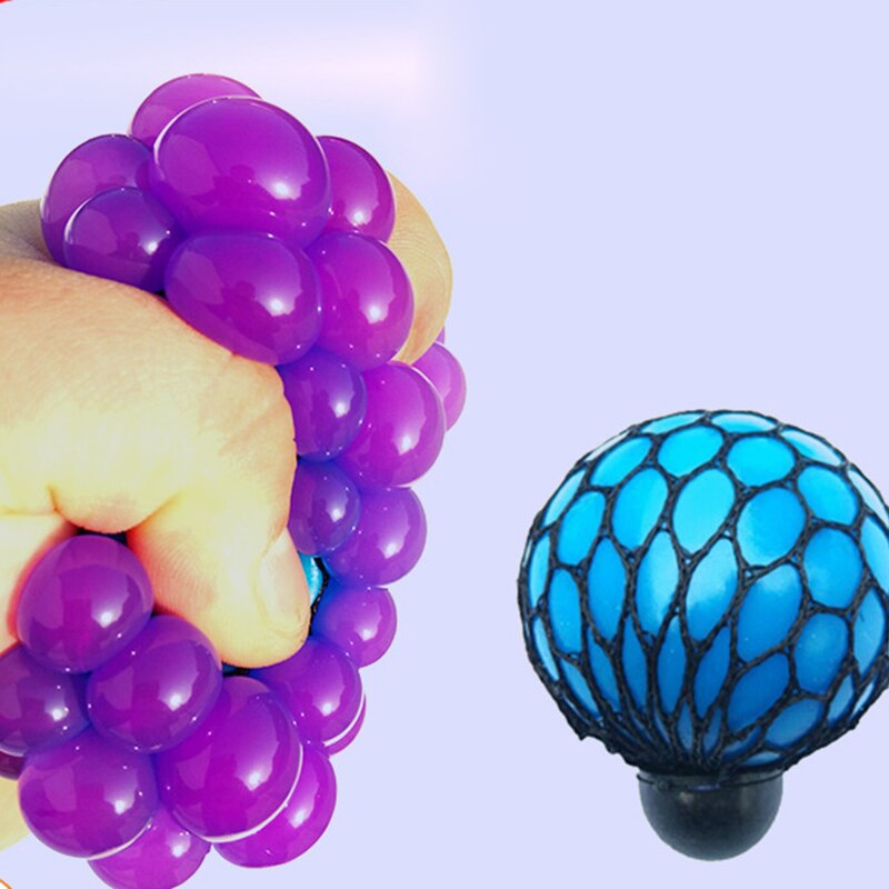 Belastungen Reliever Squeeze Spielzeug Mesh Ball Trauben Squeeze Spielzeug Kind Erwachsene Hand zu Kneten Neuheit Sensorische Fruchtig Spielen Spielzeug