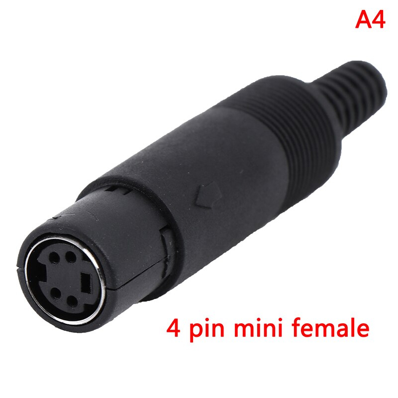 1PC Mini DIN Plug Socket Connector 3/4/5/6/7/8 PIN Chassis Cable Mount Male Female 3-8Pin: A4