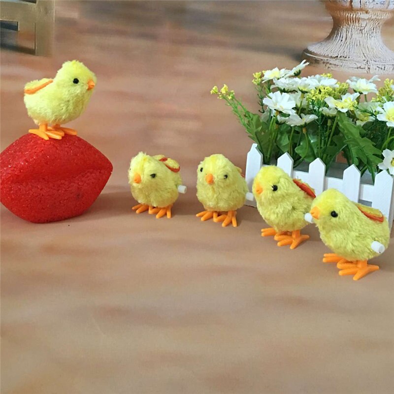 Kids Clockwork Wind Up Hopping Speelgoed Chick Kerst Kous Filler Dier Speelgoed #35