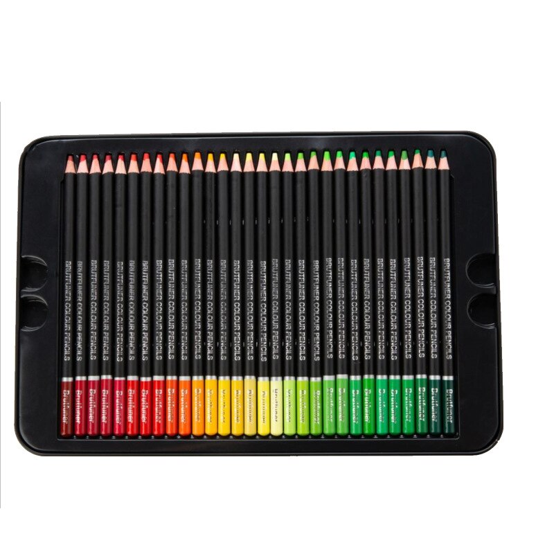Brutfuner 72/120/180 Color Oil Color Pencils Set Tin Box Wood Sketching Colored Pencil For School Art Supplies