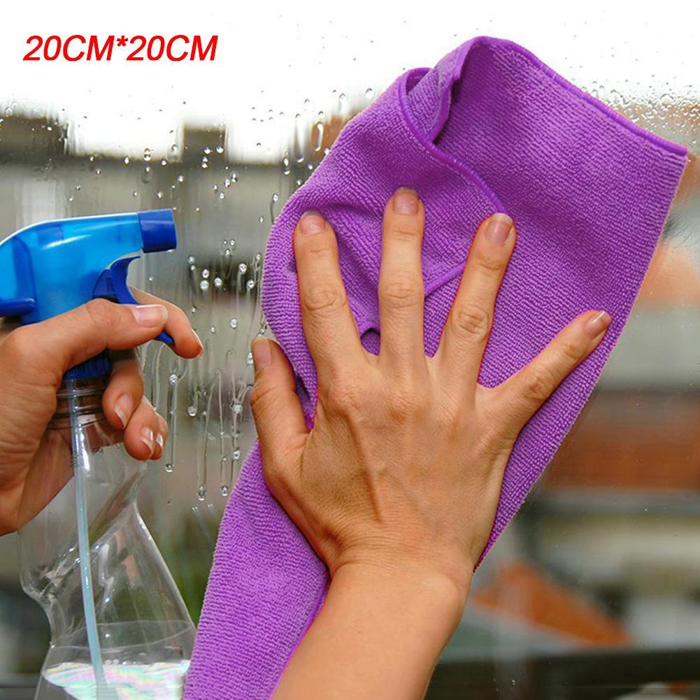 Ancrv 10 stk microfiber ansikt hår ren bil polering rengjøringe strek 20*20cm detaljhandel håndkle loer  v3 s 3