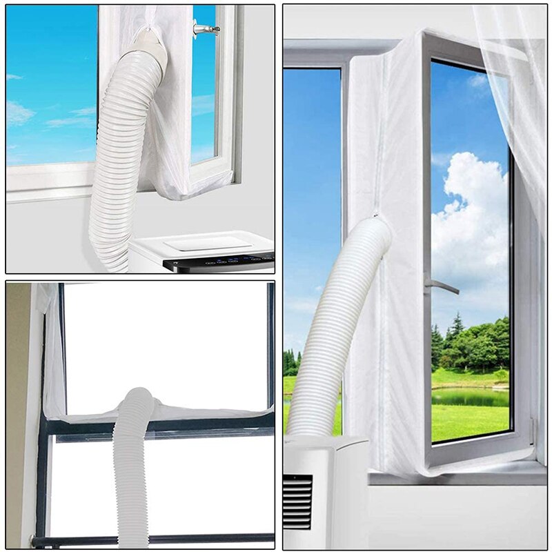 Window Sealing for Mobile Air Conditioners Air Conditioning Systems Exhaust Air Dryer Attachment to Window Casement MAZI888