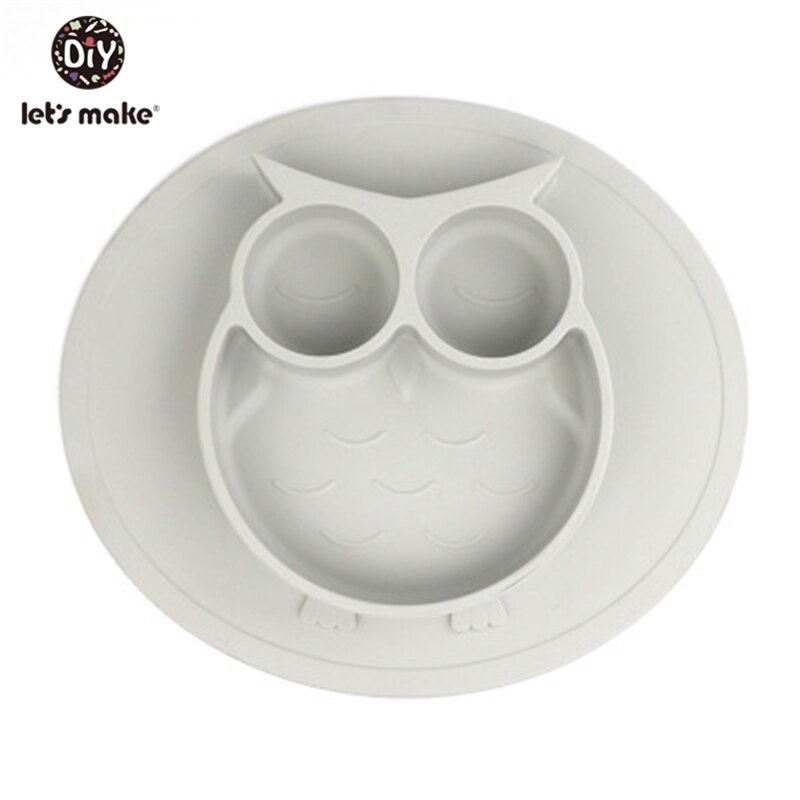 Uil baby siliconen dinerbord uil dinerbord kinderdinerbord antislip rooster aanvullend voedsel dinerbord voedselveilig