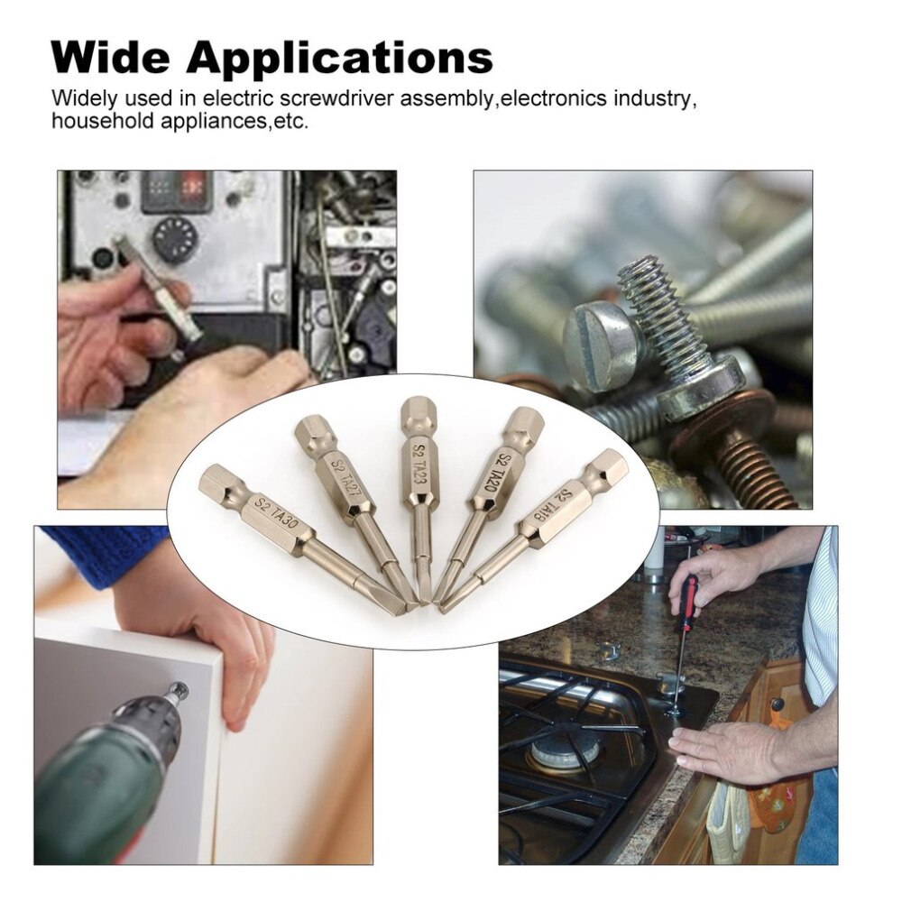 YUHIAKE Bit Set Lang, Magnetisch Bitsatz 20-teilig 100mm, Torx T8-T40, Hex H2-H6, PH1 PH2, PZ2, Schlitz bit, 1/4 Sechskant für den Universellen Einsatz