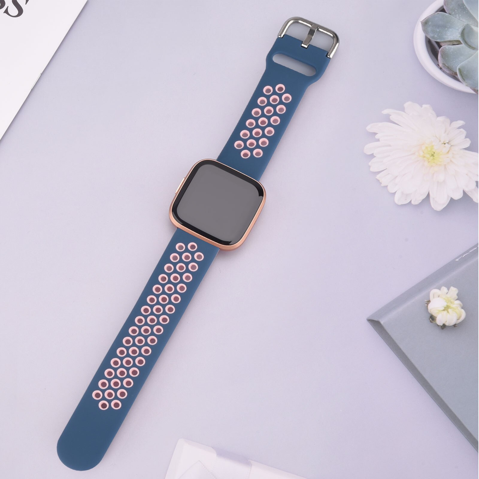 Doppel Farbe Silikon Band Für Fitbit Versa 2 Versa 1 Band Armbinde Schnalle Atmungsaktiv Armbinde Für Fitbit Versa Lite Correa