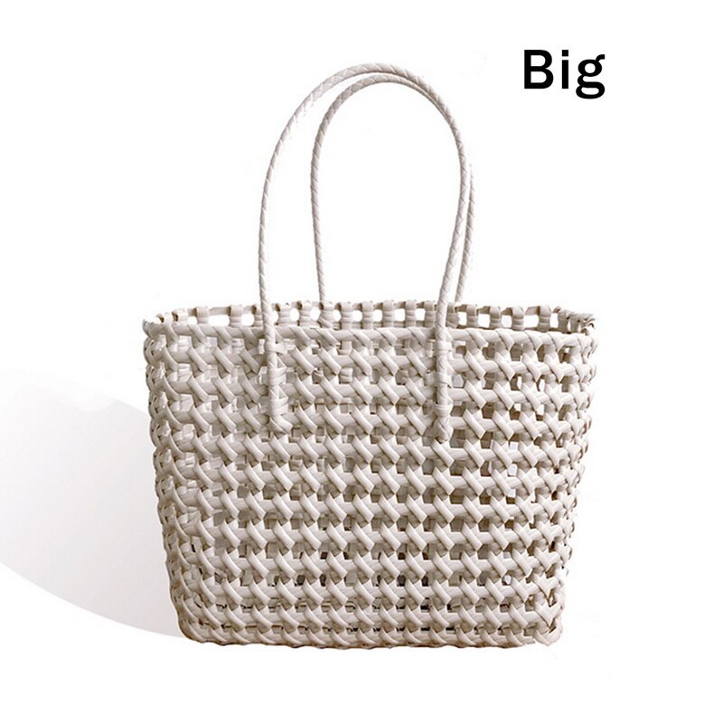 Sommer Tasche Frauen Neue Hand Gewebt Bote Tasche Hand Einzigen Schulter Tasche Hohl Gemüse Korb lässig Reise Strand tasche: 6