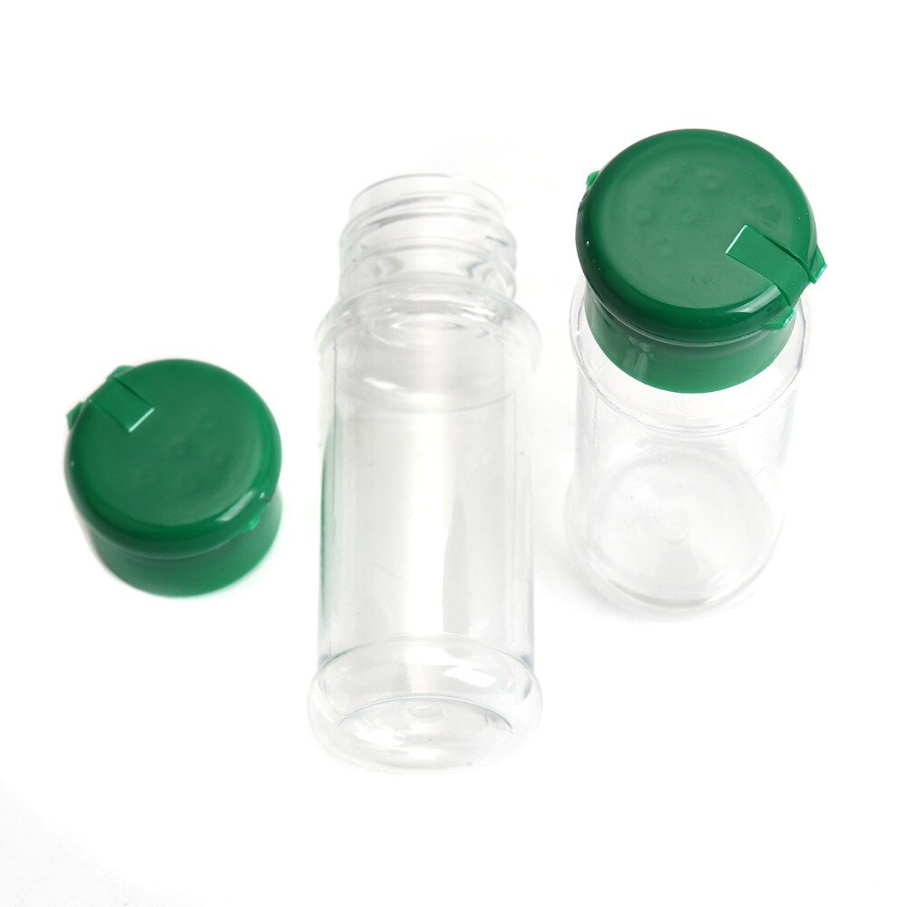 4 unids/set de plástico, sal, pimienta, aceite vinagre Cruet de la coctelera de barbacoa condimento puede botella transparente olla cocina Accesorios