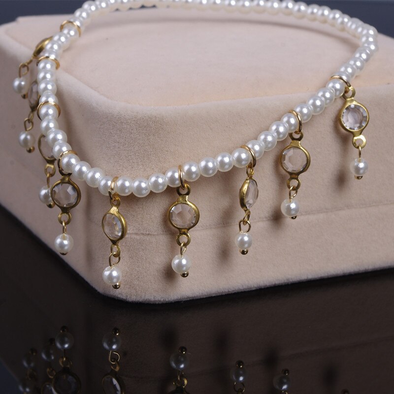 Imitation Pearls Beads Pendant Charming Foot Accessories Anklet For Women Indian Tornozeleira Feminina Anklet: Default Title