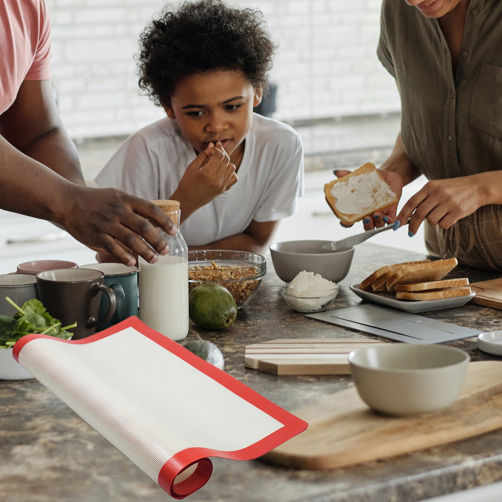 Silikon Backen Matten Schneidebrett rollen Matten Kneten Dougn Pad Für Backen Kuchen Gebäck Cookie Pizza Makronen Brot