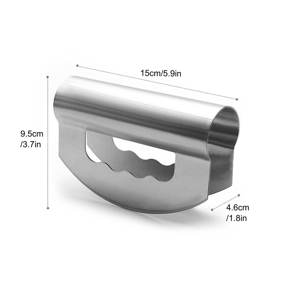 1Pcs Mezzaluna Chopper - Stainless Steel Mezzaluna Knife Multipurpose Premium Salad Chopper for Home and Restaurant