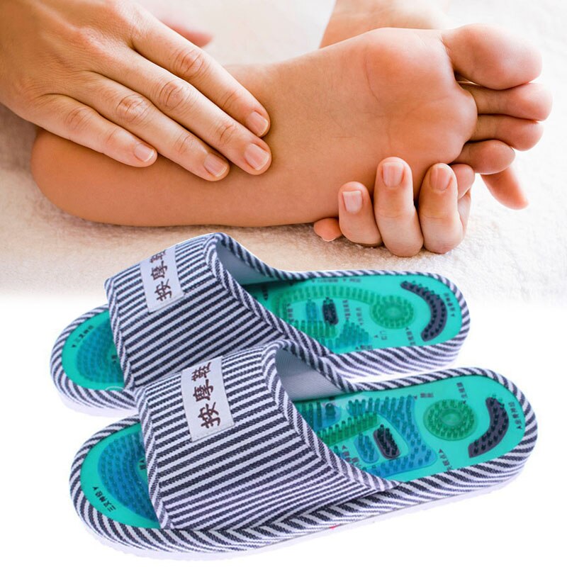 Massage Slippers Gestreepte Reflexologie Acupunctuur Sandalen Voet Acupunt Schoenen Voor Vrouwen Mannen ASD88