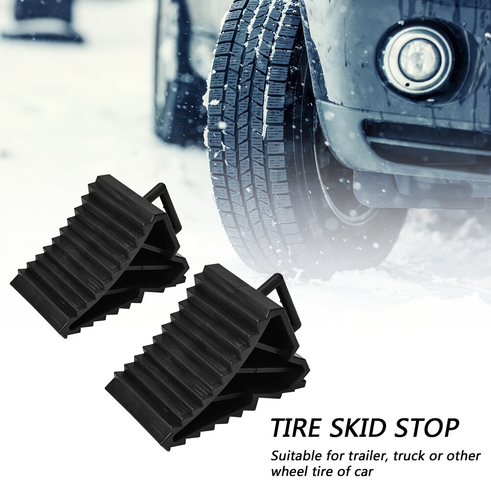 2pcs Rubber Wheel Stopper Anti-Skid Rubber Wheel Bearing Tire Anti-Skid Device for car SUV truck RV Car Wheel Rubber Stop Slider