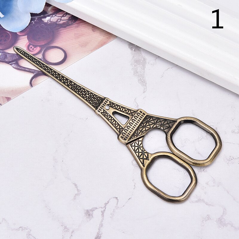 1Pc acier inoxydable européen Vintage tour Eiffel ciseaux à coudre ciseaux outils de bricolage pour la couture et couture