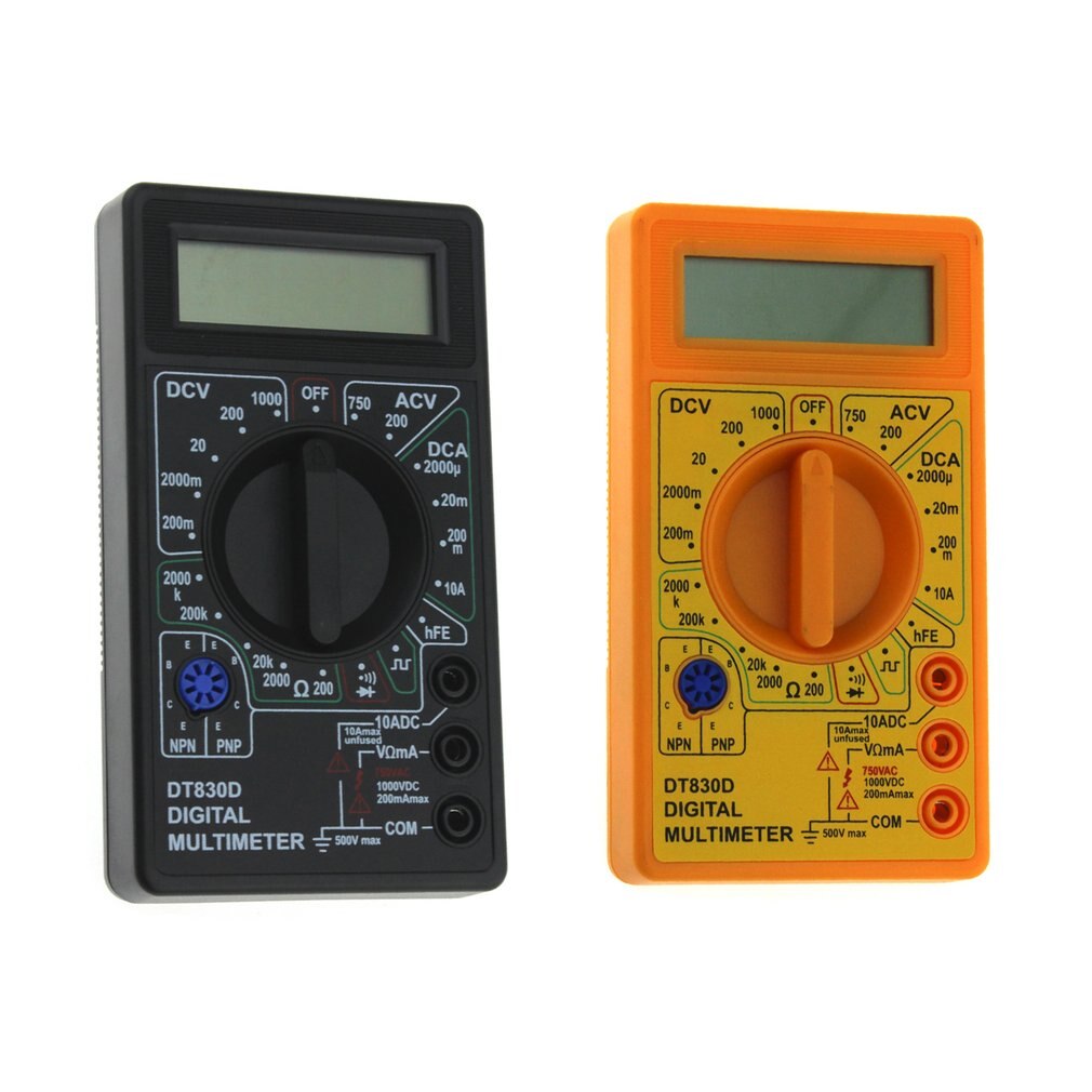 DT-830D Mini Pocket Digital Multimeter 1999 Counts AC/DC Volt Amp Ohm Diode hFE Continuity Tester Ammeter Voltmeter Ohmmeter
