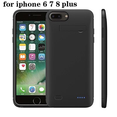 10000 Mah Power Bank Case Voor Iphone 6 6 S 7 Plus Case Batterij Oplader Voor Iphone X xs Xr 11 Pro Power Bank Opladen Case: Black 6 6S 7 8 plus