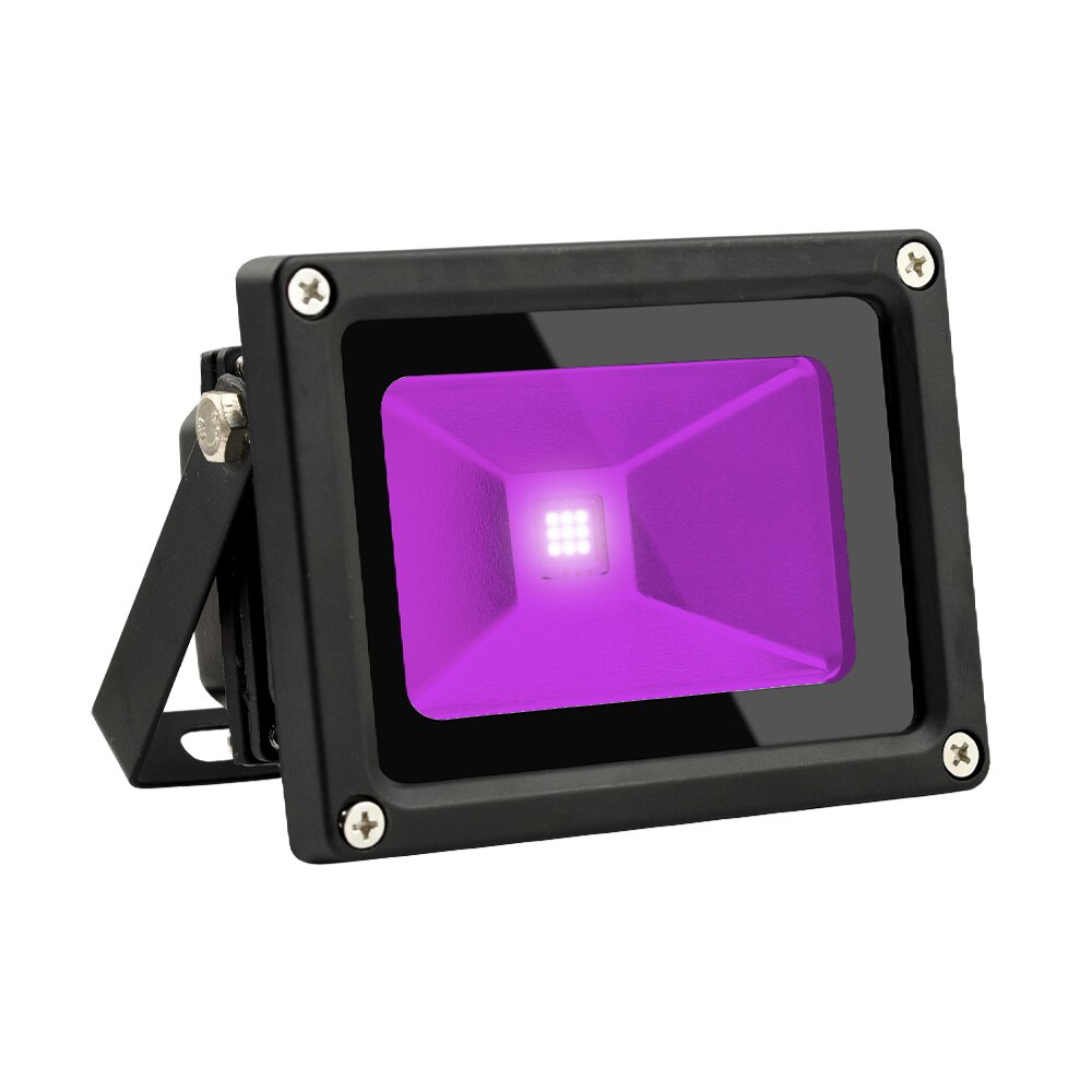 ANJOET 10W 20W 30W Ultraviolet light LED floodlight 85-265V UV Fluorescent Bulb 395nm Black Light Violet Lamps prom Lighting: 10W / EU plug