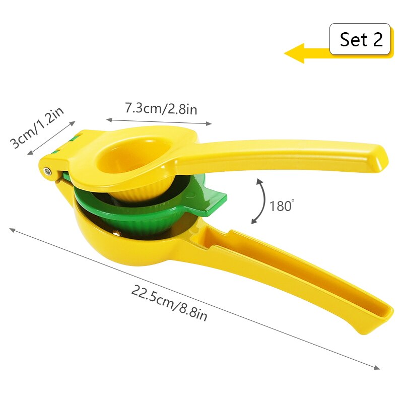 Konco rostfritt stål färsk citron lime pressare, manuell metall citruspress juicepress handtag pressextraktor lime juice för kök