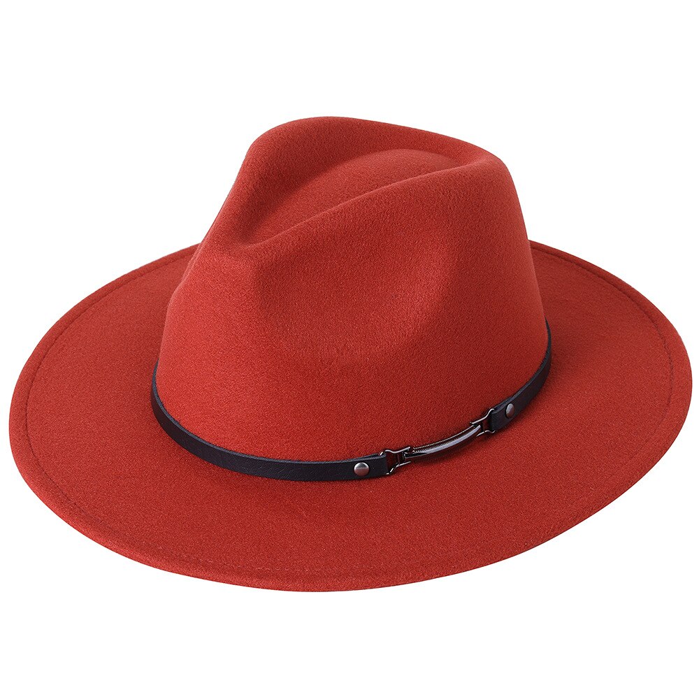 Brzoskwiniowe serce kapelusz Fedora damski łańcuszek duży kapelusz jesienno-zimowy Unisex kościół Panama kapelusz nowy Jazz filcowy kapelusz hurtowo: 013