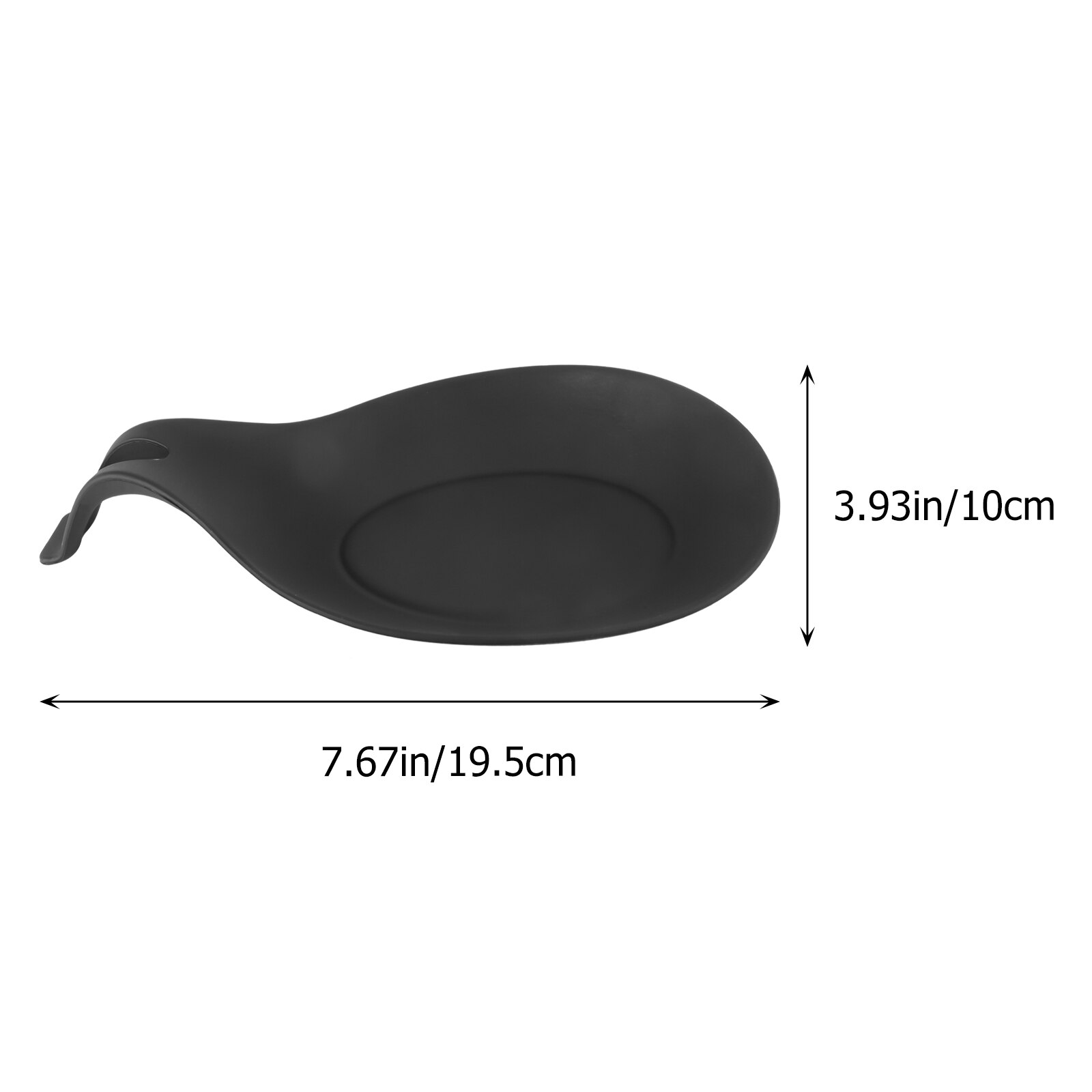 4 Stuks Siliconen Lepel Houder Anti-Slip Lepel Rest Stand Hittebestendigheid Lepel Rek Keuken Levert Voor Thuis Restaurant (Zwart)