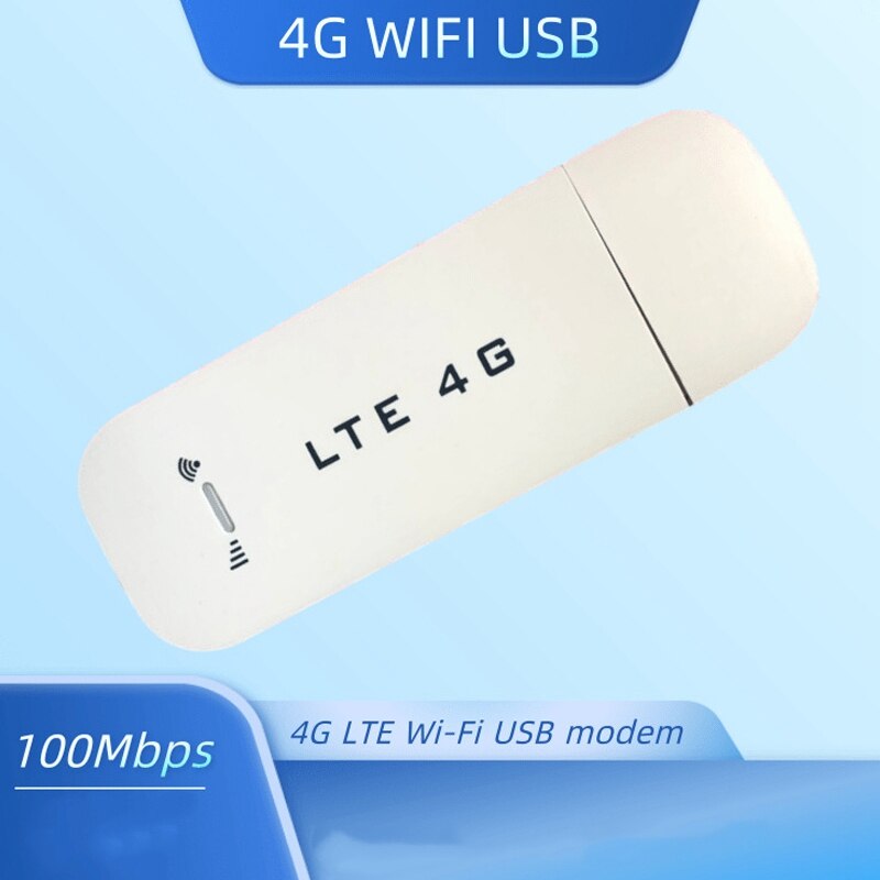 100Mbps 4G LTE USB Wifi Modem 4G USB Dongle Car Wifi Router Lte 4G WiFi Dongle Network Adaptor with Sim Card Slot
