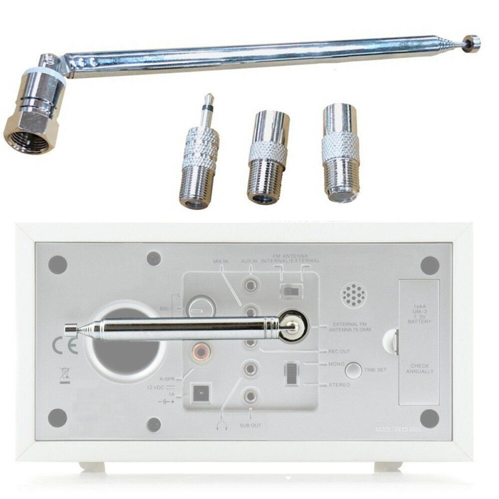 Antena de rádio fm com plugue macho, receptor de sinal estéreo para casa, 4 5/10 75, 75 oh, tipo f