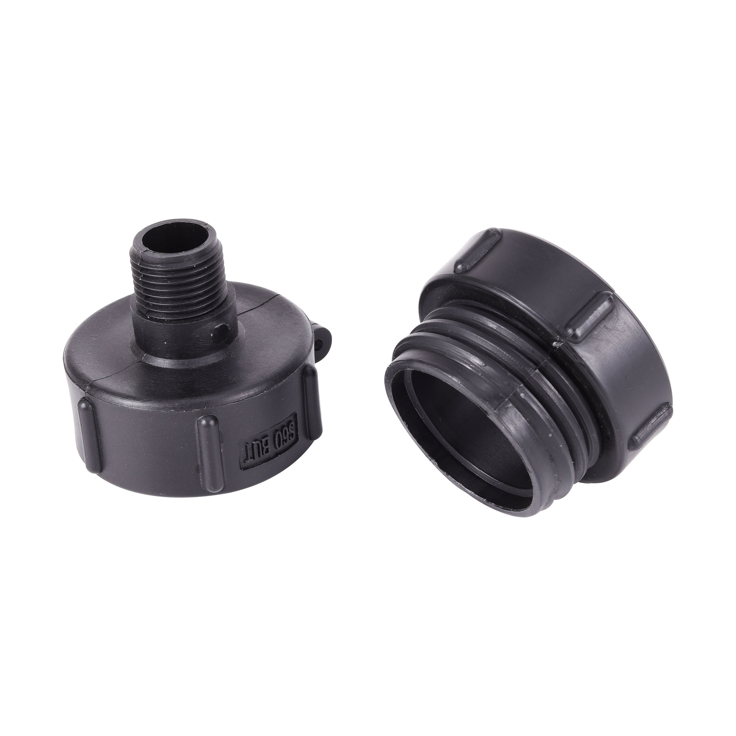 Ibc tank koblinger hage vanntank kobling  s60 til 3/4 " hanngjenger 62mm fingjenger  til 60mm grovgjengede ventilfittings