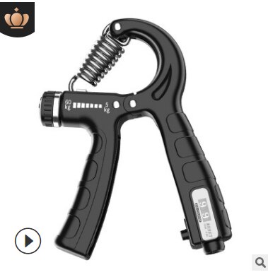 Adjustable Heavy Gripper Fitness Hand Exerciser Grip Wrist Training Increase Strength Spring Finger Pinch Carpal Expander: Black