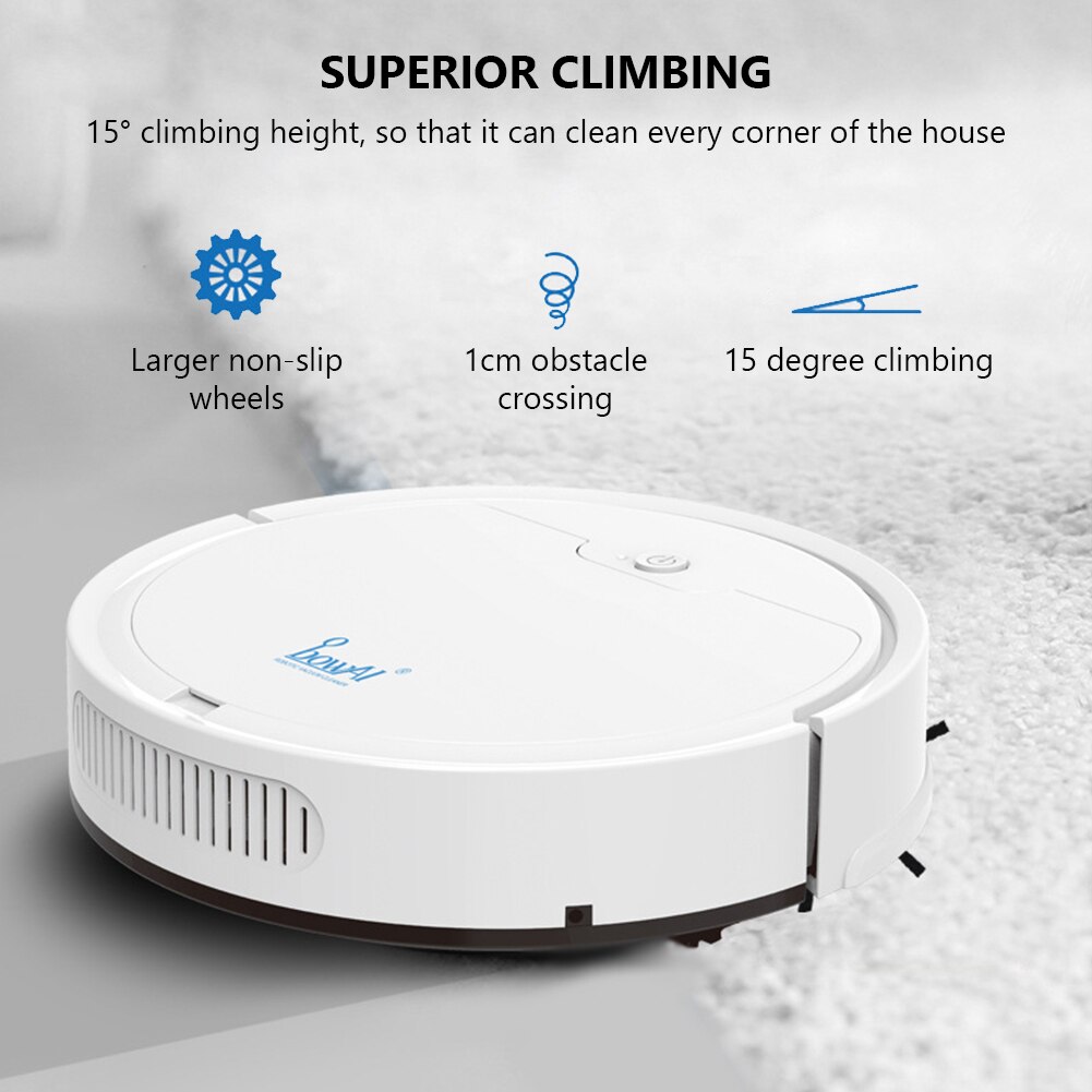 Robot Vacuum Cleaner Auto Machine Mopping Sweeping Suction Tool 1600Pa Cleaning Automatic Home Dry Wet Floor Navigation Smart
