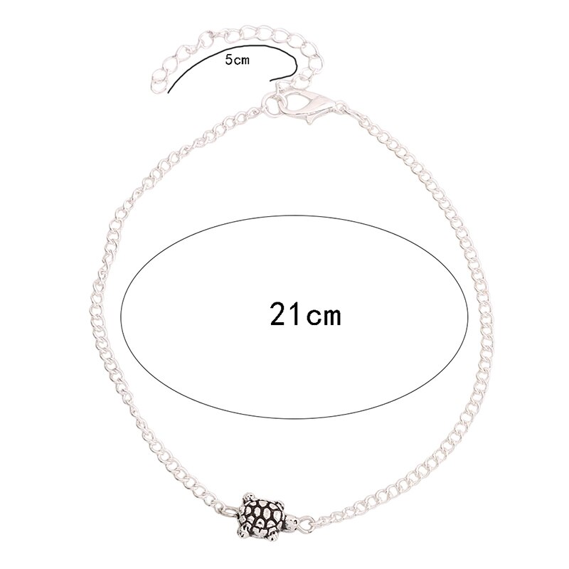 Bracelet de cheville Vintage Simple chaîne tortue de mer pour femmes Bracelet de cheville sur la jambe bijoux faits à la main été rétro sandales à breloques