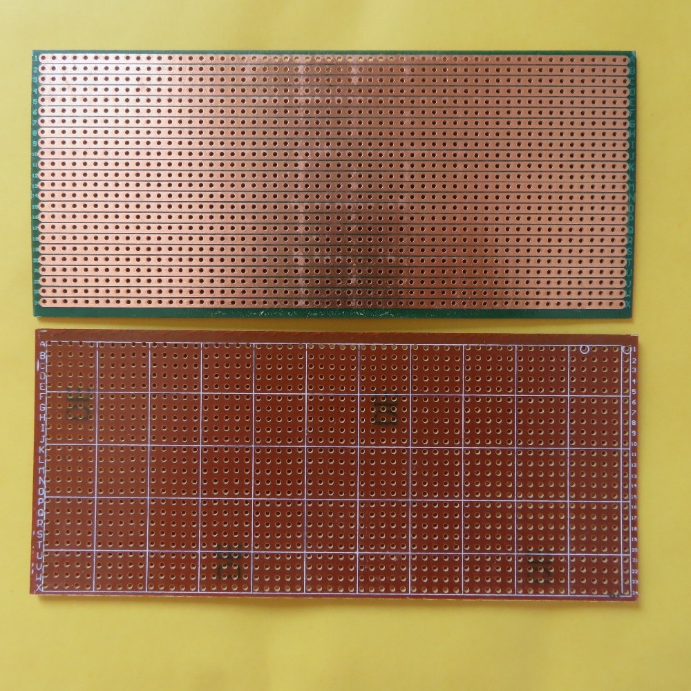 5 stks/partij Stripboard Veroboard vero prototype Printplaat 6.5x14.4 cm 2.54mm breadboard platine lochraster pcb
