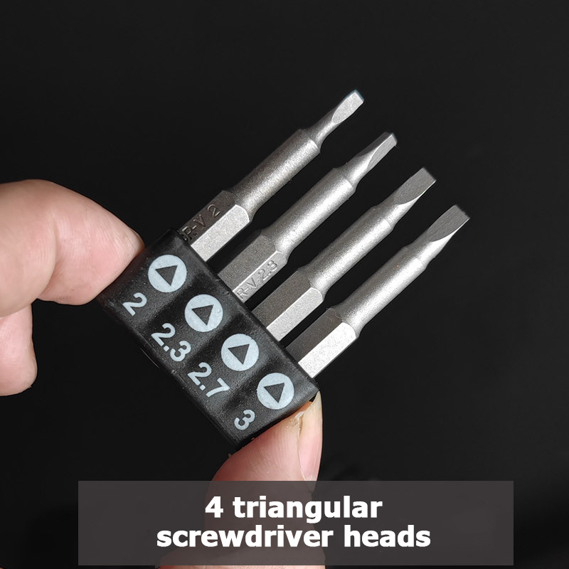 Jeu de tournevis de forme spéciale, 50mm, forme U, type Y, triangle, croix intérieure, trois points, outil d'embout pour interface de 6.35mm: Grey