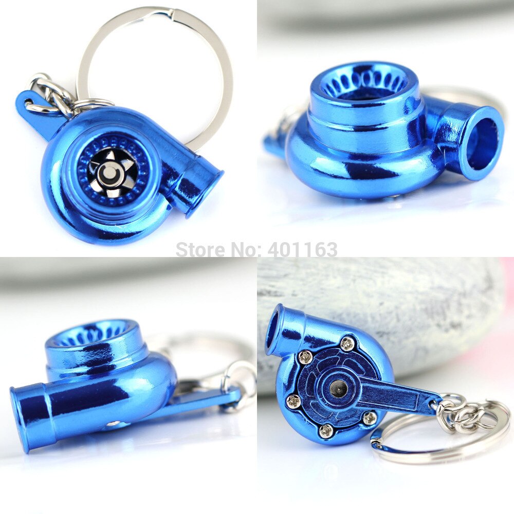 Llavero Turbo giratorio anodizado chapado brillante Metalliac Color turbocompresor llavero