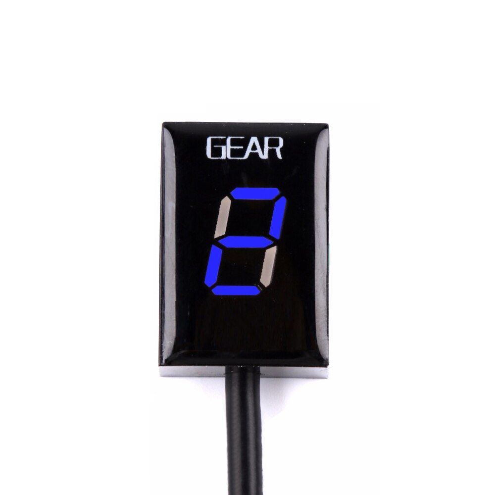 Indicador de marchas de velocidad para motocicleta Kawasaki, montaje directo de la Ecu de 1-6 velocidades para Kawasaki Z300, ER6N, Z1000SX, Ninja 300, Z1000, Z800, Z750: Blue Light