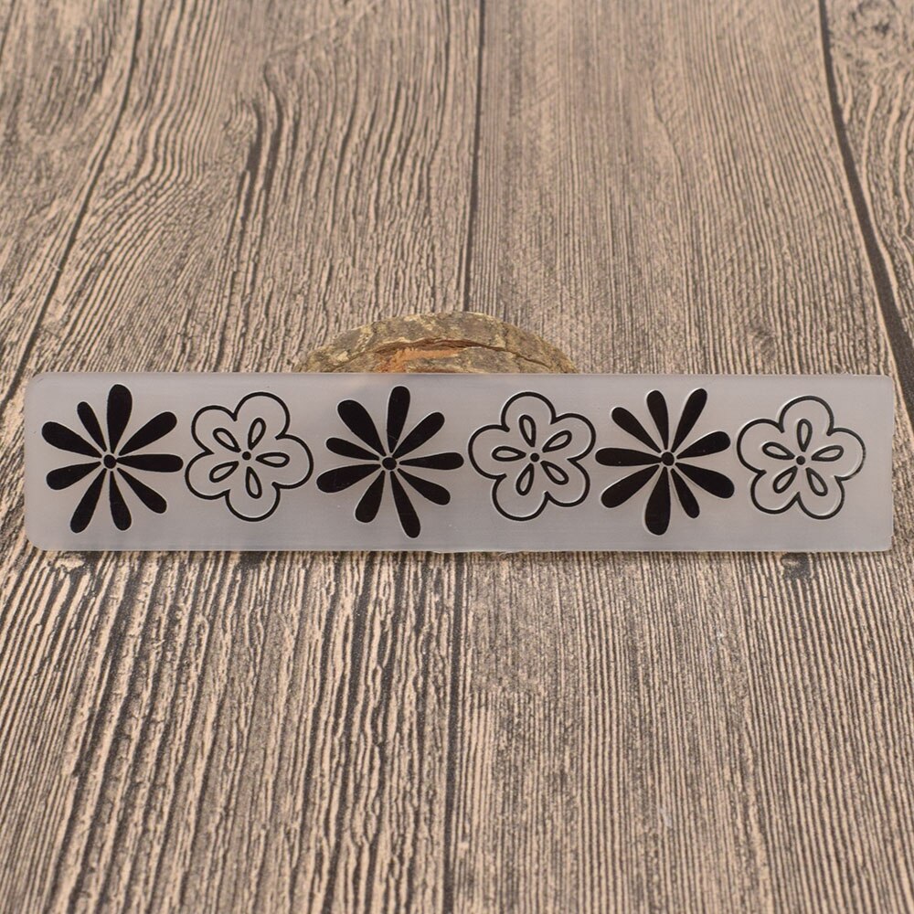 Small Lace Flowers Paper Plastic Embossing Folder Rectangle Stencil Template For Scrapbooking Paper Birthday Card Making Craft