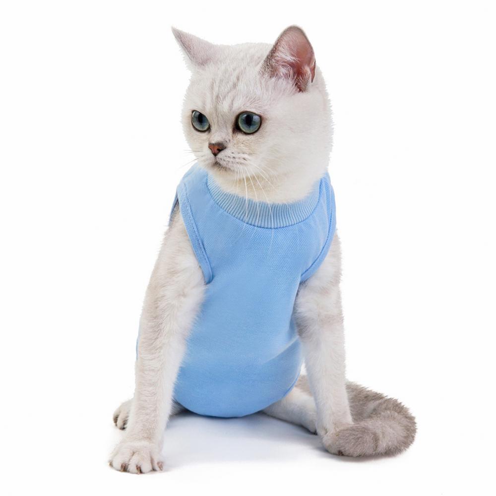 W nowym stylu kotek sterylizacja kamizelka ubrania dla kota anty-lizanie odsadzanie romper ubranka dla kotów ubrania dla kota akcesoria materiały eksploatacyjne