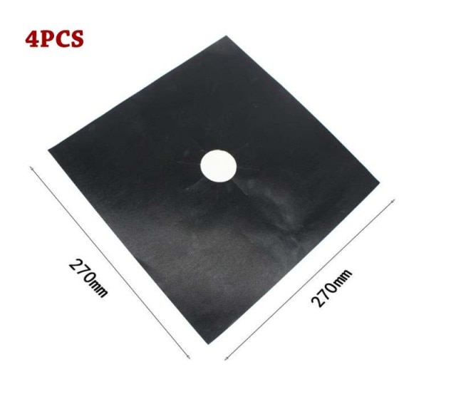 Stove Protector Cover Reusable Gas Stovetop Burner Protectors Kitchen Accessories 1/4pcs Gas Range Protector Mat Cooker Cover: 270x270x0.12mm