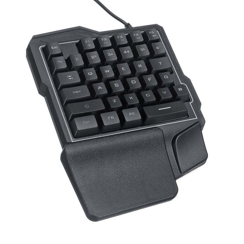 35 Keys One-Handed Mechanical Gaming Keyboard Small Mini Portable Gaming Keypad Detachable Computer Accessories