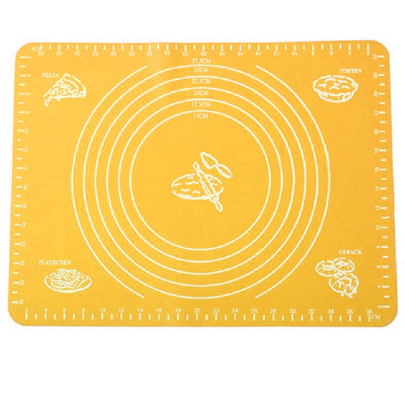 Alfombrilla de silicona para hornear de Sxsounai para hacer masa de Pizza utensilios de cocina para pastelería herramientas de cocina utensilios para hornear accesorios para amasar: orange