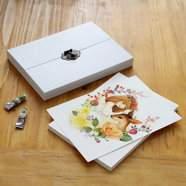 A4 blank page 350g sketch watercolor paper water-soluble color painting paper gouache paper box package art supplies