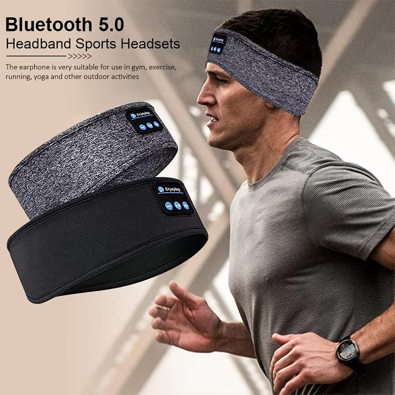 Bluetooth headphones for sports, sleep, headband, elastic wireless headphones, eye mask, wireless bluetooth headset, headband