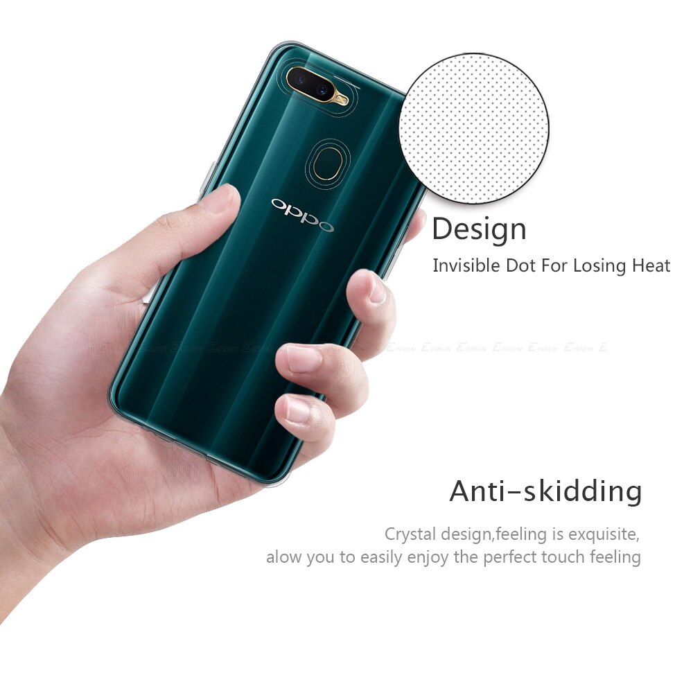 Capa de celular ultrafina em tpu transparente e macia, proteção de silicone para oppo ax5 ax7 a3s a5s a3 a5 a8 a7x a7 a9 2020 a9x